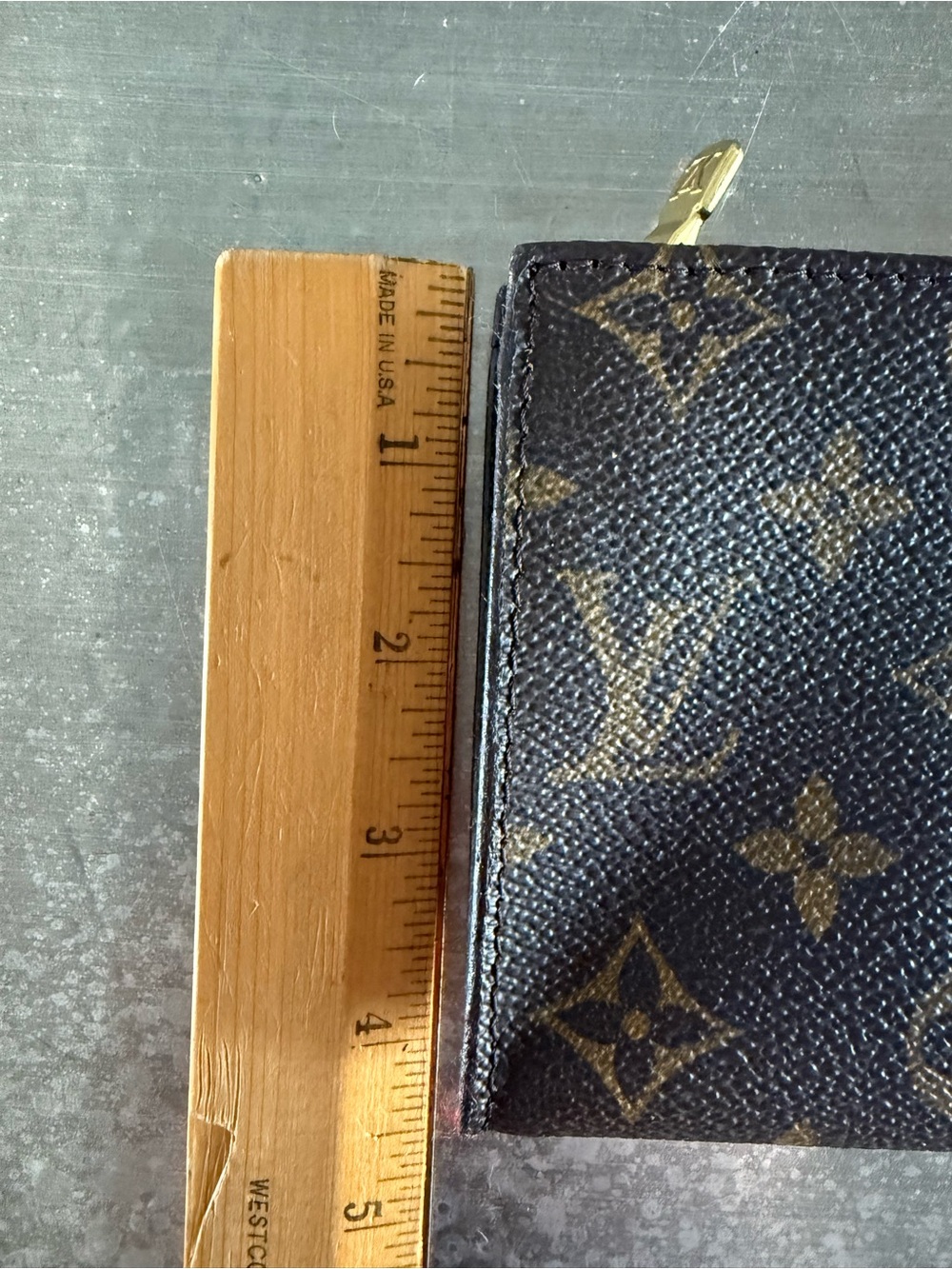 Vintage Louis Vuitton Brown Monogram Canvas Cosmetic Pouch - Authentic - Picture 13 of 14